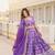 PURPLE Designer Dyeable Pure Viscose Jacquard fabric Lehenga Choli & Dupatta Set