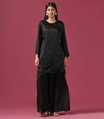 Black kurta silk  emroidery kurta set