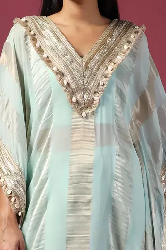 Purple georgettet emroidery kurta set
