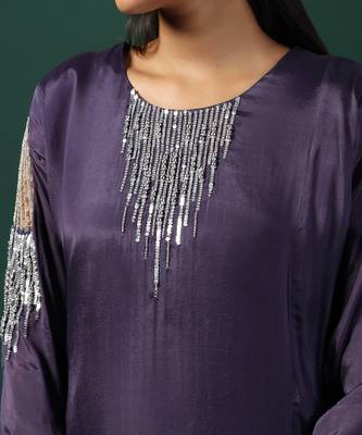 Black georgette emroidery kaftan set 3