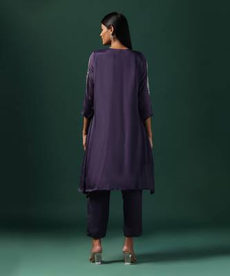 Black georgette emroidery kaftan set 4