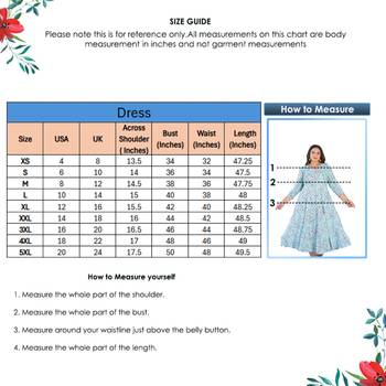  women's stretchable maternity wear floral printed anarkali dress (sky blue) 5
