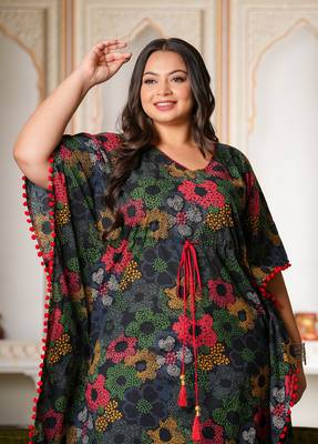 women's cotton floral printed kaftan 5