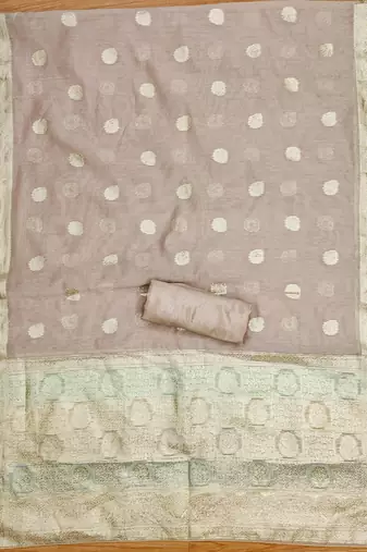 Manvaa women's multi jari weaving work hand work banarasi jacquard dress material