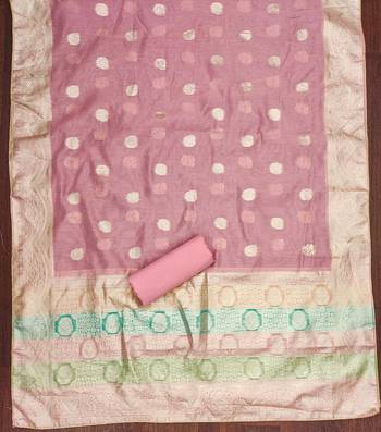 Manvaa women's multi jari weaving work banarasi jacquard dress material 5