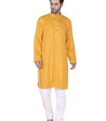 Mahadev ethnic traditional men's kurta pyjama set - elegant & comfortable ethnic wear (2pc set) - gold colour