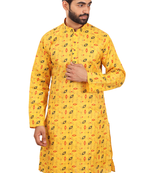 Mahadev ethnic traditional men's kurta pyjama set - elegant & comfortable ethnic wear (2pc set) - gold