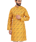 Mahadev ethnic traditional men's kurta pyjama set - elegant & comfortable ethnic wear (2pc set) - gold