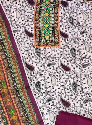 Manvaa women's multi designer printed work slub cotton dress material 4