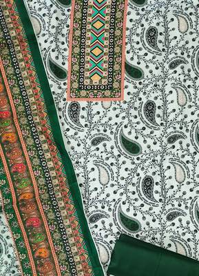 Manvaa women's multi designer printed work slub cotton dress material 4