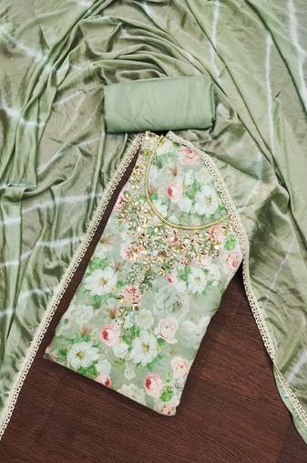 Pista Muslin Digital Printed Unstitched Dress Material