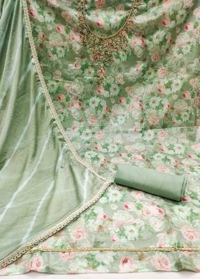 Pista Muslin Digital Printed Unstitched Dress Material 3