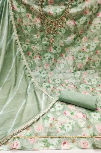 Pista Muslin Digital Printed Unstitched Dress Material