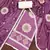 Purple Premium Roman silk blend Embroidered Unstitched Dress Material