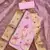 Pink Organza Position Work Unstitched Dress Material