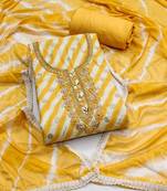 Manvaa women's multi unstitched designer print, handwork jam cotton dress material 