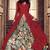 Maroon Embroidered Net Semi Stitched Anarkali Style Lehenga Suit Up To 42" Size
