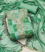 Manvaa women's multi unstitched heavy position sequence maslin cotton dress material 