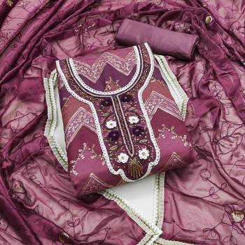 Manvaa women's multi heavy position sequence embroidered dupatta organza dress material 1