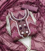 Manvaa women's multi heavy position sequence embroidered dupatta organza dress material