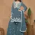 Grey georgette embroidered sharara suit