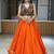 Riya Sadi Orange Coloured Rayon Cotton Gamthi work and Mirror Work Lehenga Choli With Gota Patti