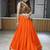 Riya Sadi Orange Coloured Rayon Cotton Gamthi work and Mirror Work Lehenga Choli With Gota Patti