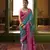 Sky Blue silk blend Blend Woven Saree With Unstitched Blouse Piece