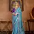 Sky Blue silk blend Blend Patola Saree With Unstitched Blouse Piece