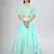 Turquoise blue Embroidered Lehenga Choli Set