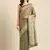 Sangam Prints Olive Green Cotton Digital Print Party Wear  Saree