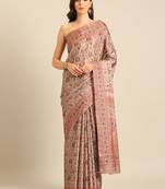 Sangam Prints Khakhi Cotton Digital Print Party Wear  Saree