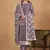 Purple faux georgette embroidered designer salwar suit