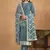 Grey faux georgette embroidered designer salwar suit
