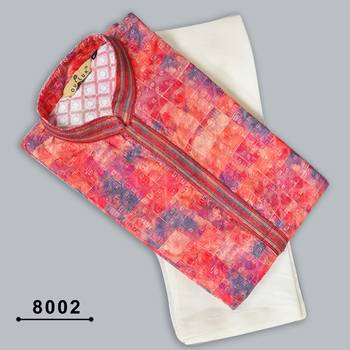Multicolor printed cotton butti straight kurta with payjama 2