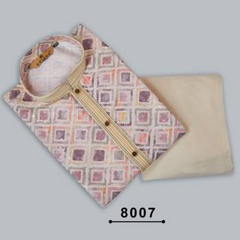 Multicolor printed cotton butti straight kurta with payjama 2