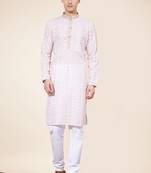 Multicolor printed cotton butti straight kurta with payjama