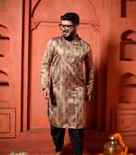 Copper Jacquard Embroidered Men's Kurta