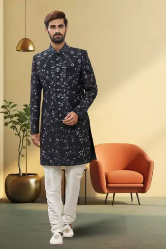 Art silk sherwani for mens