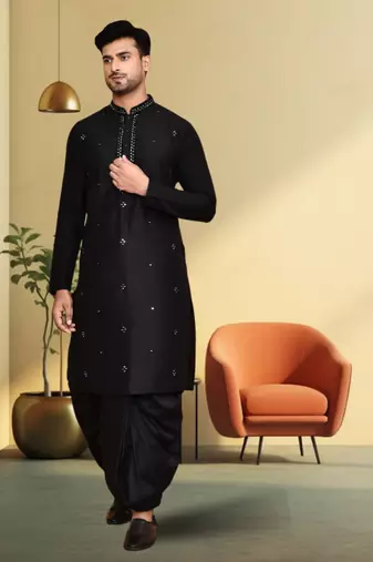 Art silk dhoti kurta for mens