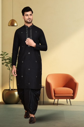 Art silk dhoti kurta for mens