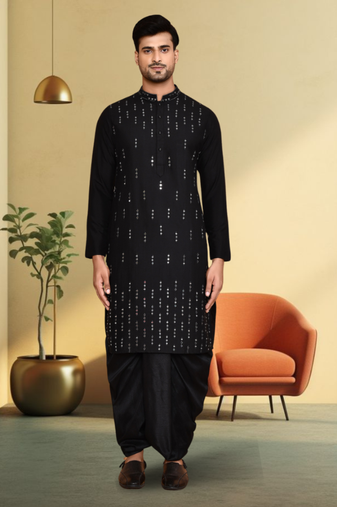 Art silk dhoti kurta for mens