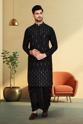 Art silk dhoti kurta for mens 2