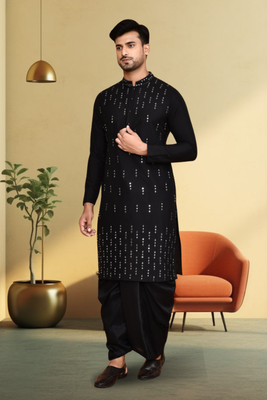 Art silk dhoti kurta for mens 4