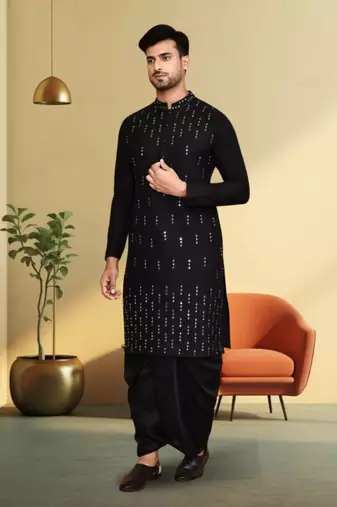 Art silk dhoti kurta for mens