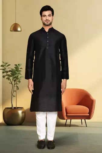 Art silk kurta jacket set for mens