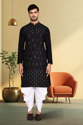 Art silk dhoti kurta for mens 1