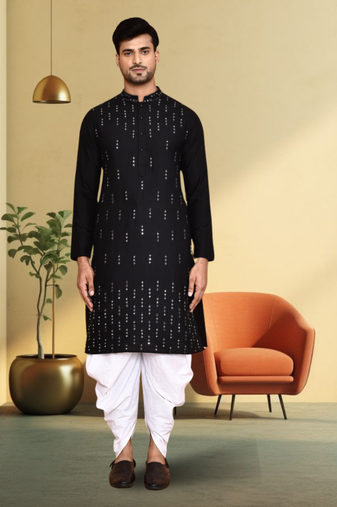 Art silk dhoti kurta for mens