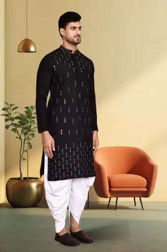 Art silk dhoti kurta for mens