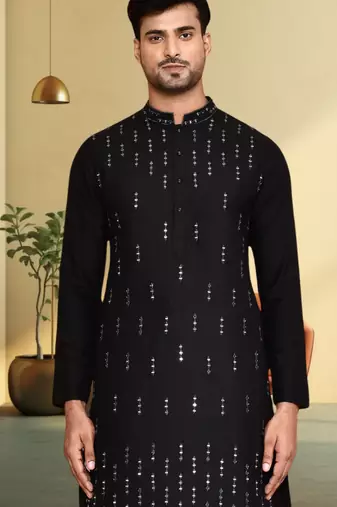 Art silk dhoti kurta for mens